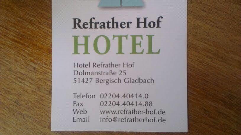 Hotel Refrather Hof Bergisch Gladbach Exterior photo